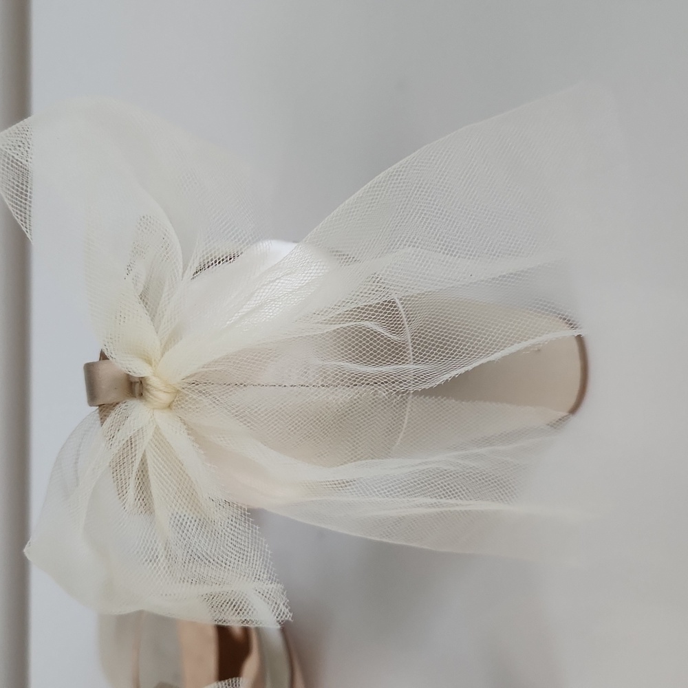 Badgley Mischka Kim Mesh Bow Block Heel $215 - Picture 9 of 15